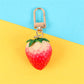 5 Styles Strawberry Pendant Keychain Keyring Bow Bell Heart Bag Ornaments