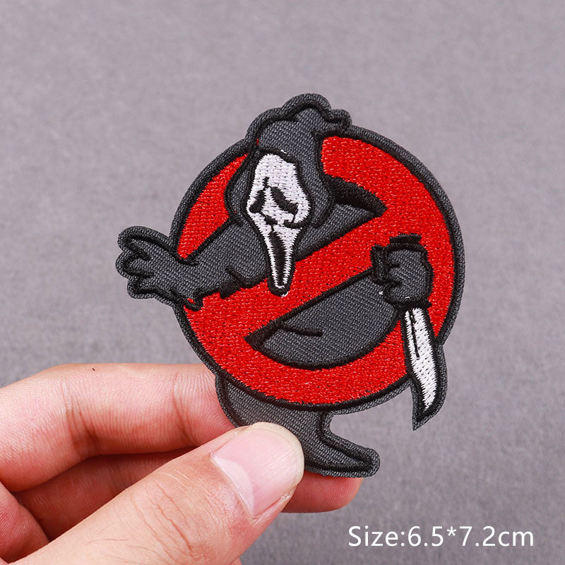 Grim Reaper Embroidery Patch Iron On Patches Clothing Halloween Badges