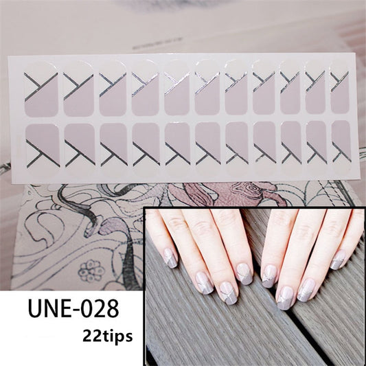 Light Grey Geometric Nail Art Stickers Nail Wraps Manicure DIY Nails Decor Decal