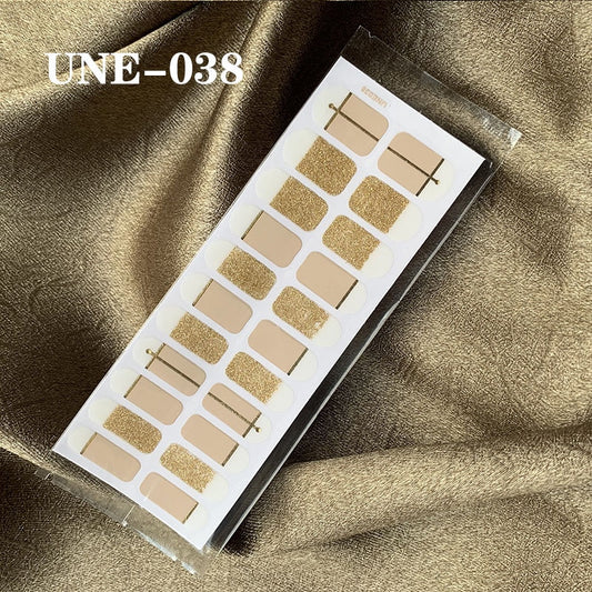 Tanned Beige Nail Art Stickers Nail Wraps Manicure DIY Nails Decor Decal