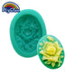 Blue Flowers Silicone Molds For Mug Chocolate Mold Clay Decoration Form Plaster