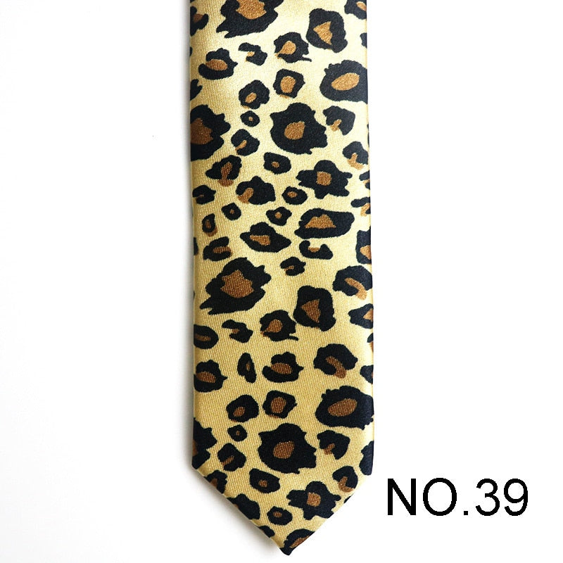 Leopard Pattern Men's Tie Male Neckties Suit Party Ties Wedding Office Necktie