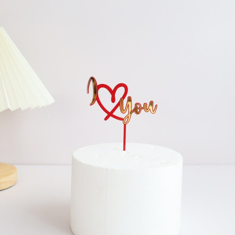 Heart I Love You Cake Topper Party Wedding Cake Toppers Cake Decorations