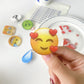 1Pcs Acrylic Smile with Hearts Funny Emojied Hairpins Girl Side Bangs Clip Hair