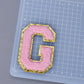 A-Z Letter Patches 5.5cm Adhesive Letter Patches Towel Chenille Embroidery For