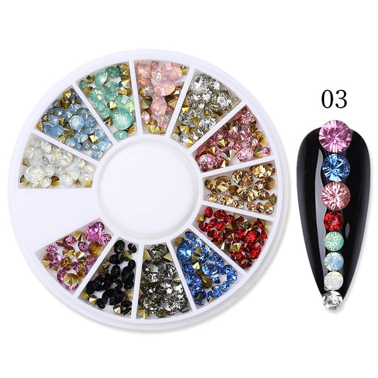 Multicolor Rhinestone Nail Art Decoration Accessories Nails Jewelry Manicure