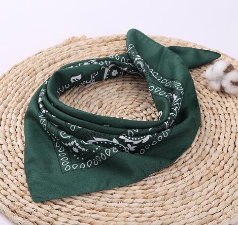 Dark Green Hip Hop Paisley Bandana Men Women Headbands Wraps Scarves Hair Band