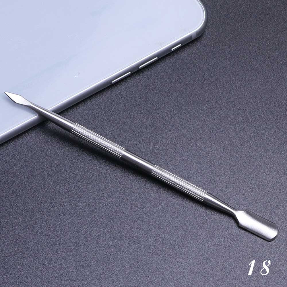 1pcs Double-ended Cuticles Nails Pusher Dead Skin Remover Pedicure Stainless