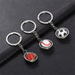 5 Styles 3D Rotating Mini Basketball Football Keychain Golf Rugby Pendant Key