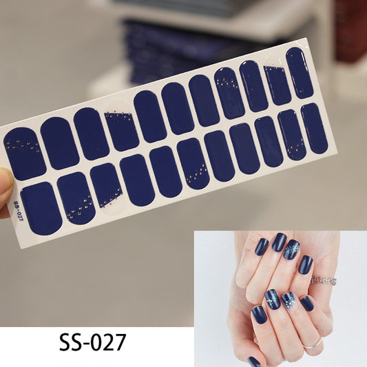 Splash Pattern Blue Nail Art Stickers Nail Wraps Manicure DIY Nails Decor Decal