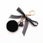 10 Styles Cute Lace Bow Keychain With Fur Ball Womens Bag Plush Pendant Fower