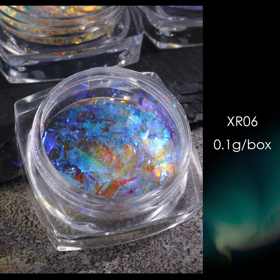 54 Colors 1 Box Reflective Nail Powder Flash Disco Diamond Chrome Pigment