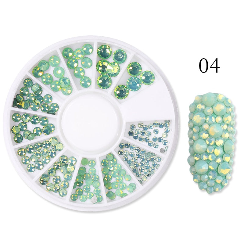 Holographic Green Nail Art Decoration Accessories Nails Jewelry Manicure