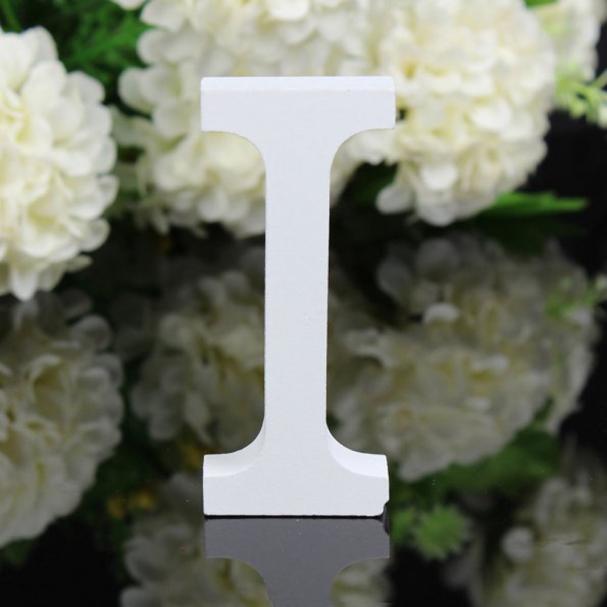 1pc DIY Freestanding Wood Wooden Letters White Alphabet Wedding Birthday Party