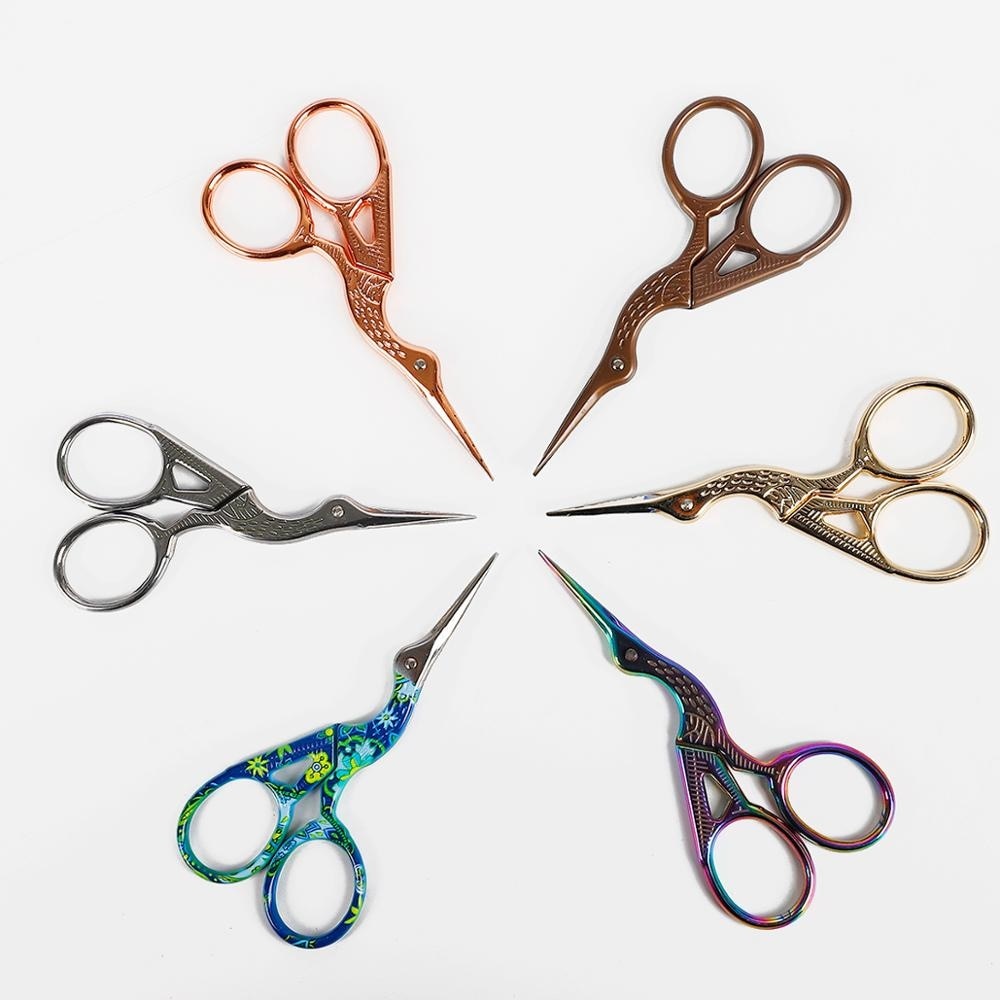 15 Styles 1Pcs Colorful Stainless Steel Antique Scissors Classic Craft Knitting