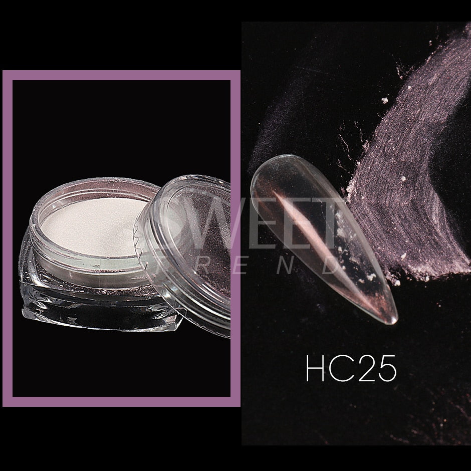Fairy Nail Pigment Powder Holographic Fine Chrome Rubbing Dust Shimmer Gentle