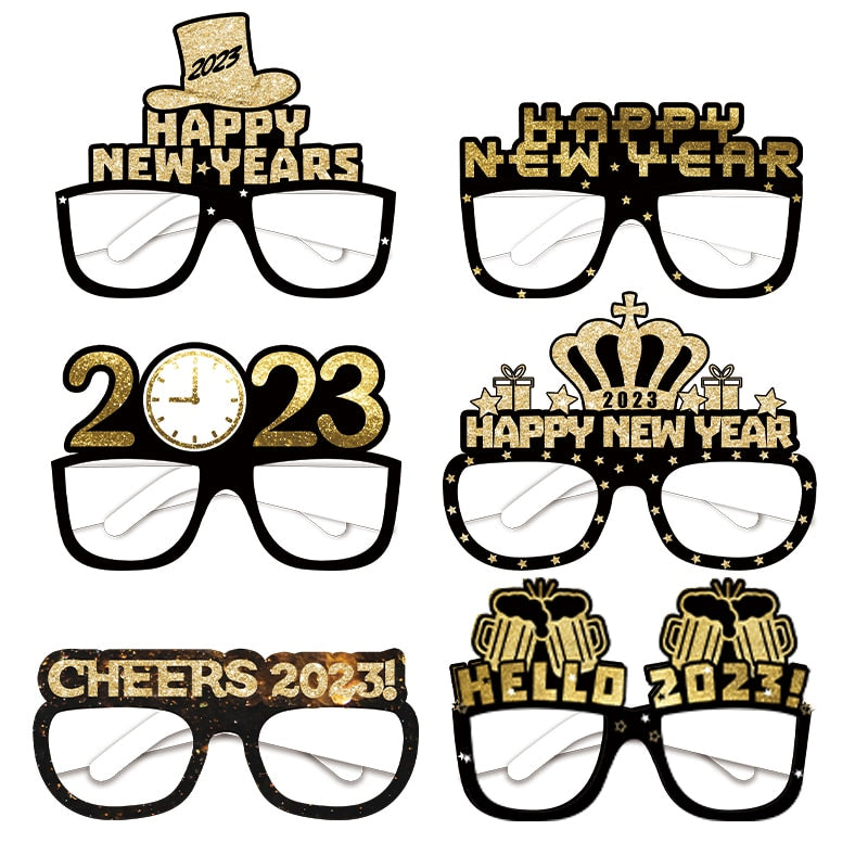 16 Styles Christmas Glasses Adult Kids Christmas Decorations Glasses Frame Gifts