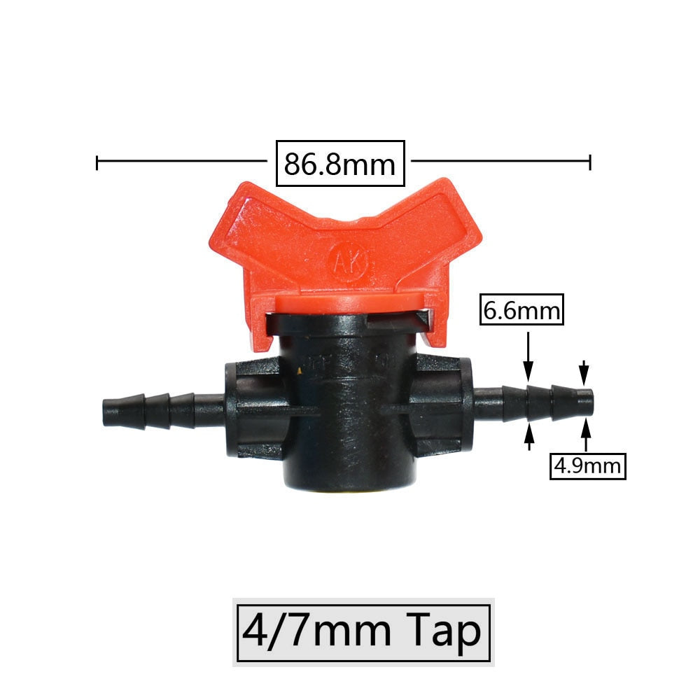 Hose Barbed Mini Valve Garden Tap Barb Connectors With 1/2