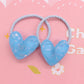 2Pcs/Set Glittering Love Resin Children's Rubber Bands Sweet Hair Accessories