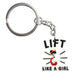 18 Styles Cartoon PVC Keychain Strength Sports Barbell Dumbbell Weight Fitness