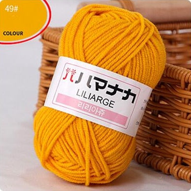 53 Colors Soft Cotton Baby Knitting Wool Yarn Thick Yarn Fiber Velvet Yarn Hand