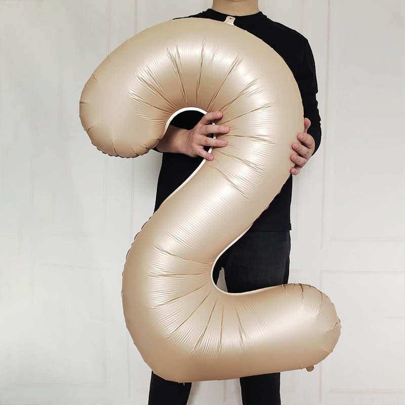 59 Styles Jungle Deer Bear Foil Balloons 40inch Caramel Brown Number Balls Baby