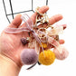 10 Styles Cute Lace Bow Keychain With Fur Ball Womens Bag Plush Pendant Fower