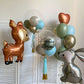 59 Styles Jungle Deer Bear Foil Balloons 40inch Caramel Brown Number Balls Baby