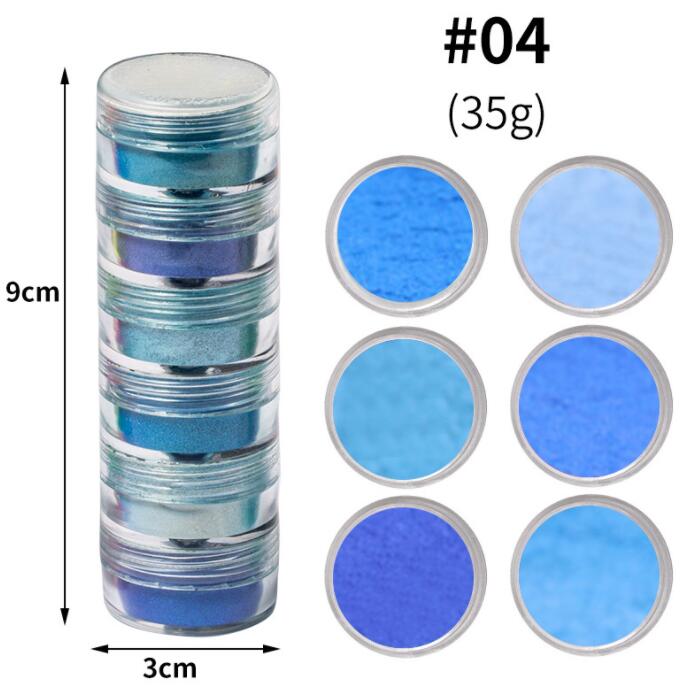 1pc 19Colors Nail Glitter Mirror Powder Chrome Dust Pigment 0.5g Paint Dip