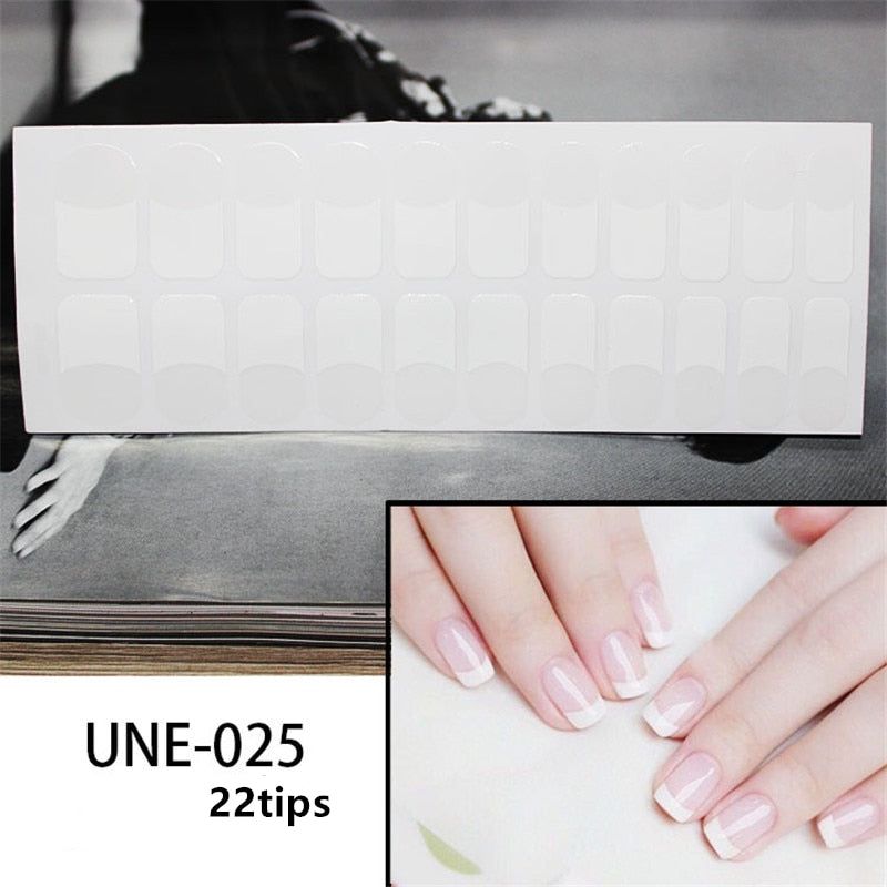 French Manicure Nail Art Stickers Nail Wraps Manicure DIY Nails Decor Decal