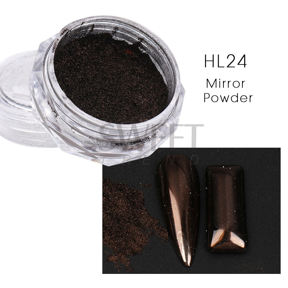 Fairy Nail Pigment Powder Holographic Fine Chrome Rubbing Dust Shimmer Gentle