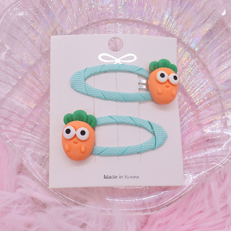 2Pcs/Set Cute Rabbit Ice Cream Cake Candy Carrots Hair Accessories Baby Headband