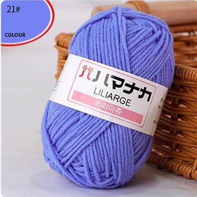 53 Colors Soft Cotton Baby Knitting Wool Yarn Thick Yarn Fiber Velvet Yarn Hand