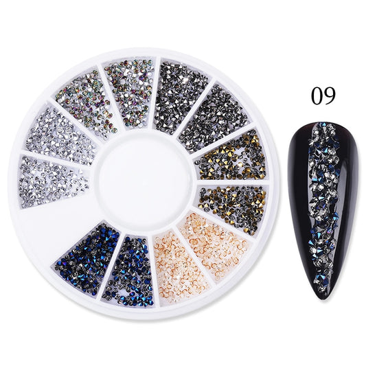 Grey Dark Blue Champagne Nail Art Decoration Accessories Nails Jewelry Manicure