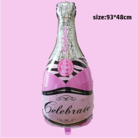 Pink Celebrate Champagne Bottle Balloon Valentines Day Inflatable Balloon