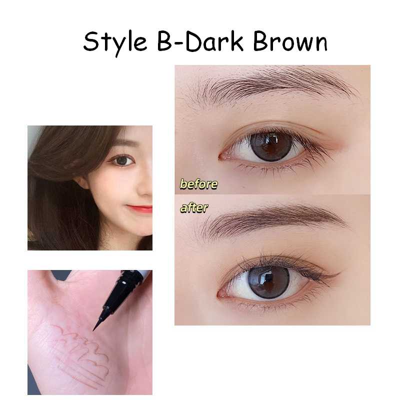 Ultra-fine Liquid Eyeliner Lying Silkworm Eyelash Pen Brown Gray Eyeliner Pencil