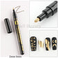 Metallic Gold Nail Polish Waterproof Nail Marker Pen For Design Graffiti Drawing