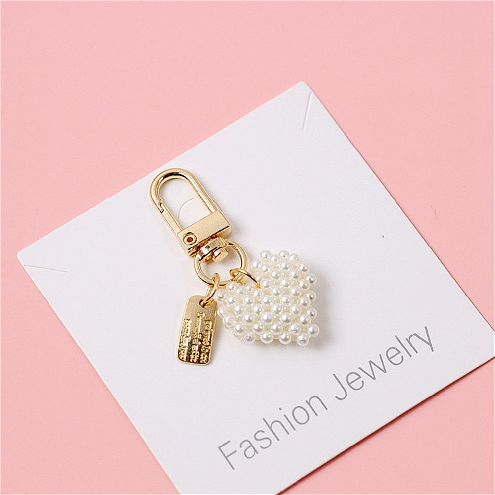 4 Styles Sea Star Scallop Hear Decor Keychain Charms Headphone Case Pendant