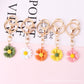 7 Styles Daisy Acrylic Keychain Simple Flower Pendant Keyring For Women Bag