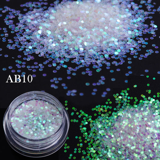 Small Dots Holographic Nail Glitter Decoration Nail Art Decor DIY Design Nails