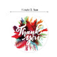 50-500pcs 8 styles Thank You Sticker for Seal Labels Round Floral Multi Color