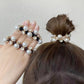 1Pcs 3 Colors Women's Pearl Hair Rope Hair Ring Ball Head Ponytail Rubber Band