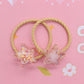 2Pcs/Set Glittering Love Resin Children's Rubber Bands Sweet Hair Accessories