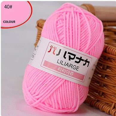 53 Colors Soft Cotton Baby Knitting Wool Yarn Thick Yarn Fiber Velvet Yarn Hand
