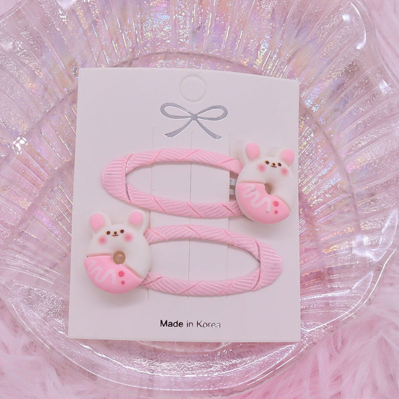 2Pcs/Set Cute Rabbit Ice Cream Cake Candy Carrots Hair Accessories Baby Headband