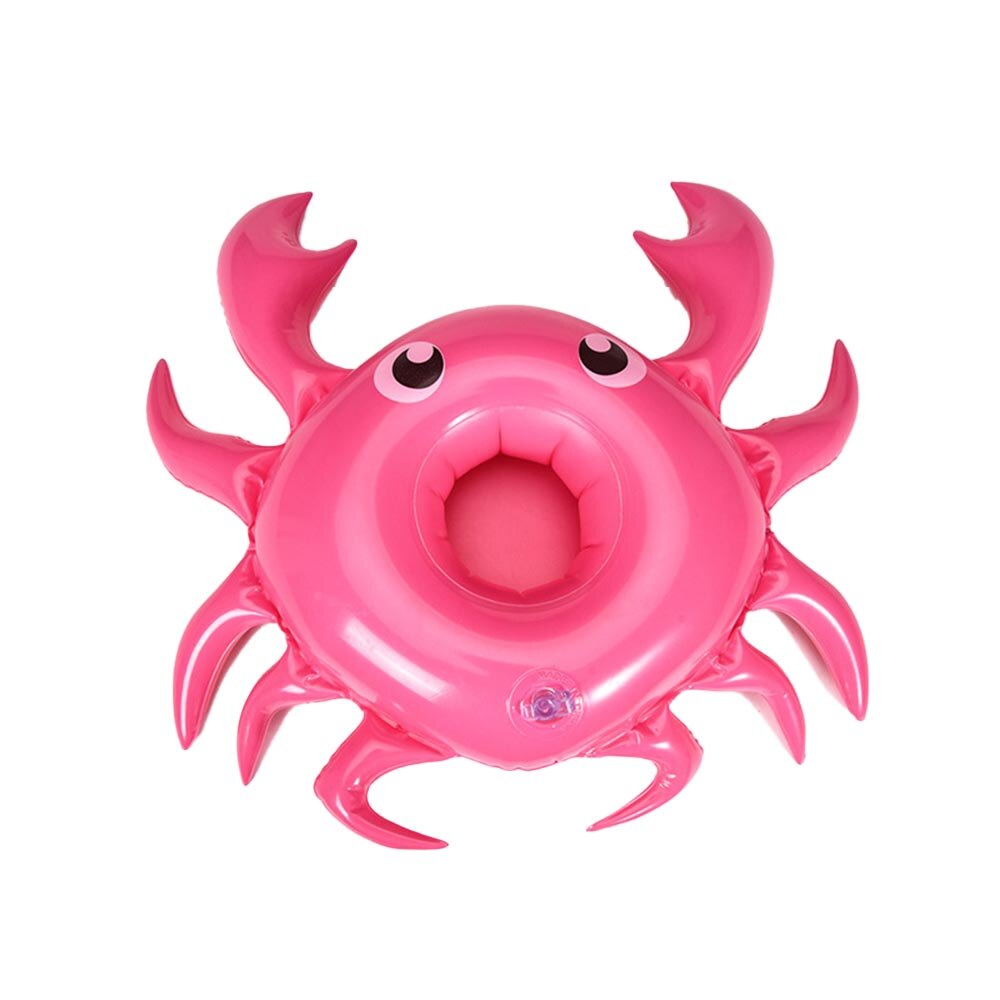 Pink Crab Floating Balloon Cup Drink Holder Inflatable Coaster Birthday Gift