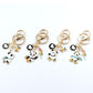 4 Styles Cartoon Cute Sports Skating Panda Keychain Charms Creative Girls Bag