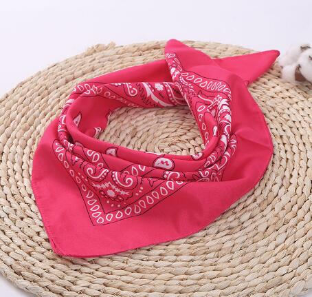 Rose Red Color Hip Hop Bandana Men Women Headbands Wraps Scarves Hair Band