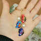 14 Styles Colorful Simulation Butterfly Pearl Key Chain Painted Butterfly