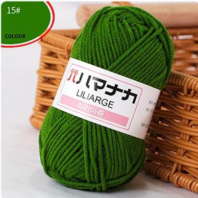 53 Colors Soft Cotton Baby Knitting Wool Yarn Thick Yarn Fiber Velvet Yarn Hand